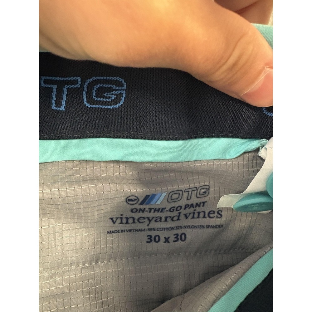 Vineyard Vines Pants Mens 30x30 Blue OTG On-The-Go Slim Chino Stretch Casual - Picture 3 of 5